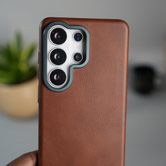Galaxy S26 Ultra Luxe Leather Finish Case | Premium Soft-Touch Slim MagSafe Cover