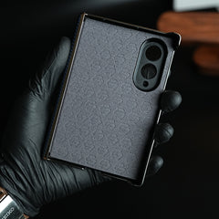 Carbon Fiber Texture Slim Case For Samsung Galaxy Z Fold 8 | Hinge Protection (Blue)
