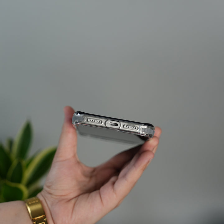 iPhone 17 Series Carbon Texture Transparent Metal Camera Ring MagSafe Cover