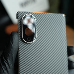 Carbon Fiber Texture Slim Case For Samsung Galaxy Z Fold 8 | Hinge Protection (Gray)