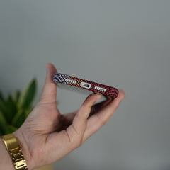 iPhone 17 Pro Max Carbon Fiber Texture Design Hard Pc MagSafe Case Cover MaroonTop Design