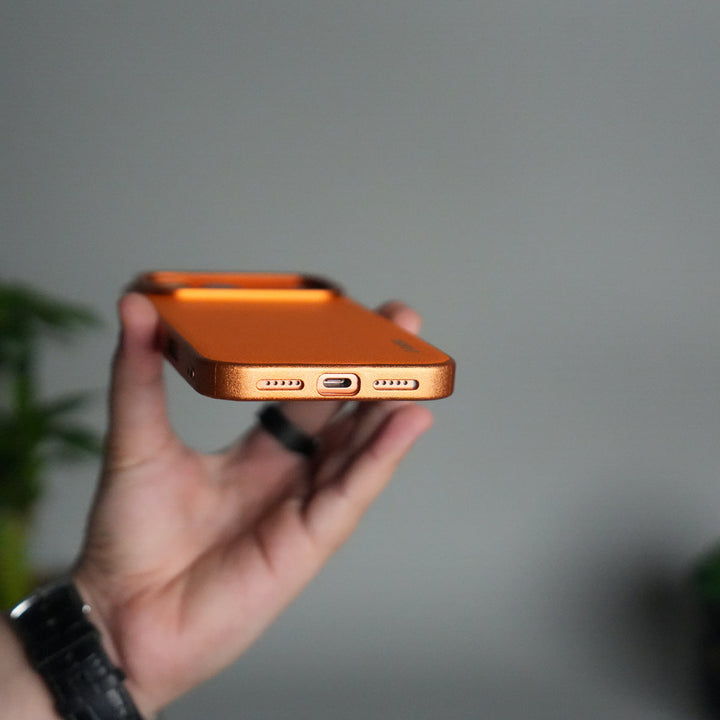 iPhone 17 Pro Max Luxury Leather Matte Case | Slim Protective Metal Frame Back Cover