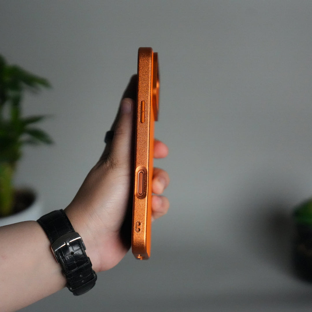 iPhone 17 Pro Max Luxury Leather Matte Case | Slim Protective Metal Frame Back Cover