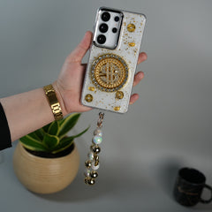 Samsung Galaxy S26 Ultra Rotation Dollar Bracelet Wristband Chain Phone Case Cover
