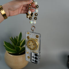 Samsung Galaxy S26 Ultra Rotation Dollar Bracelet Wristband Chain Phone Case Cover