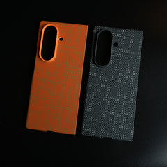 Pixel Geometric Woven Texture Slim Case For Samsung Galaxy Z fold 7
