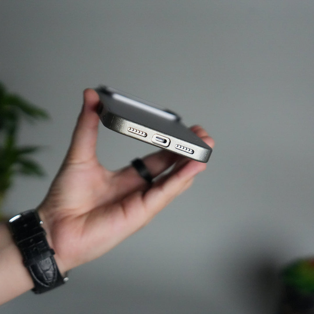 iPhone 17 Pro Max Luxury Leather Matte Case | Slim Protective Metal Frame Back Cover