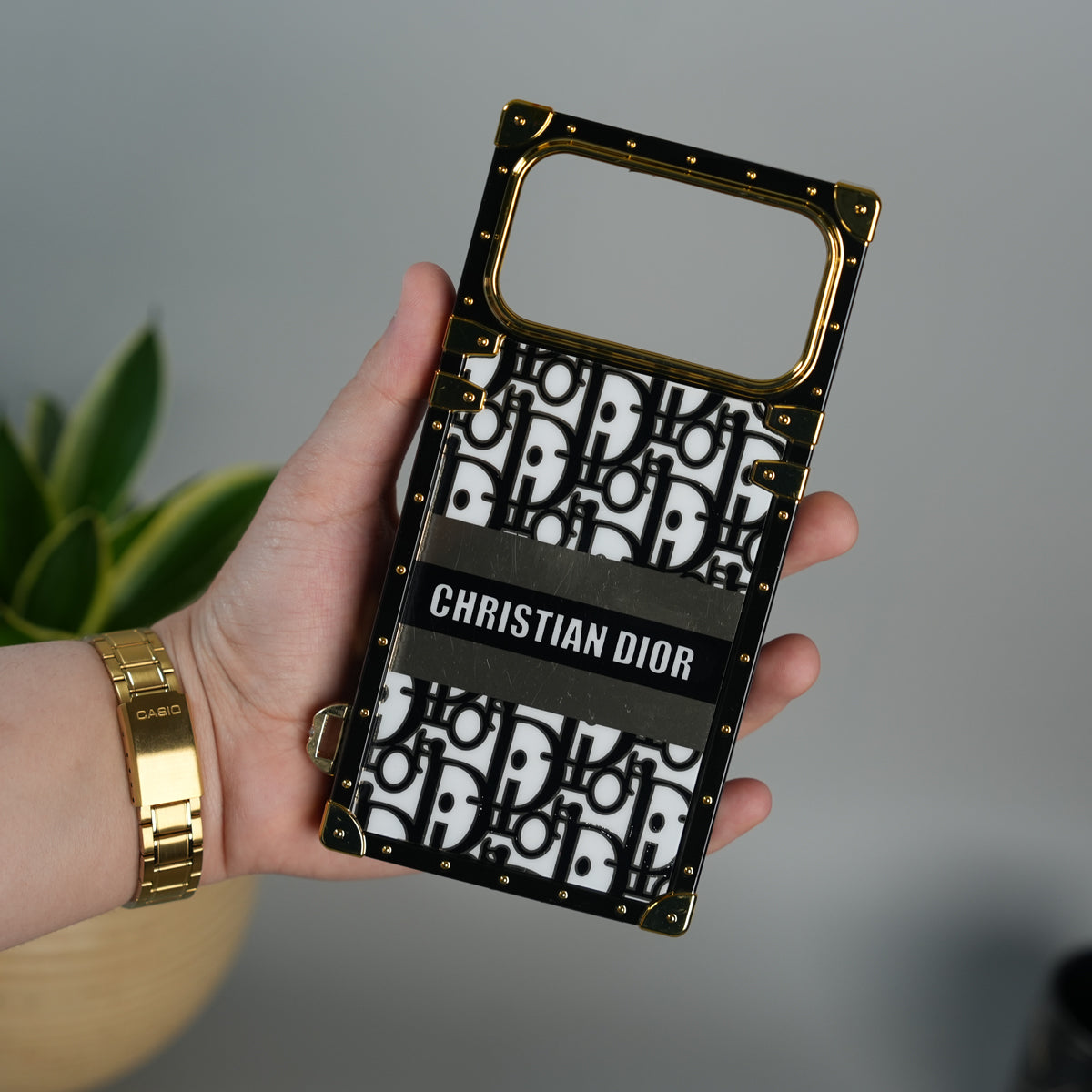 iPhone 17 Pro Max Luxury CD Trunk Case Cover With Chain