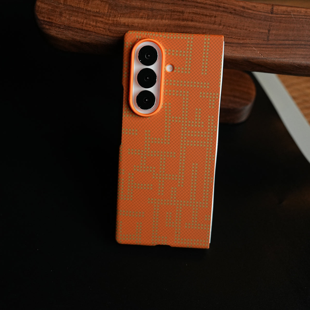 Pixel Geometric Woven Texture Slim Case For Samsung Galaxy Z fold 7