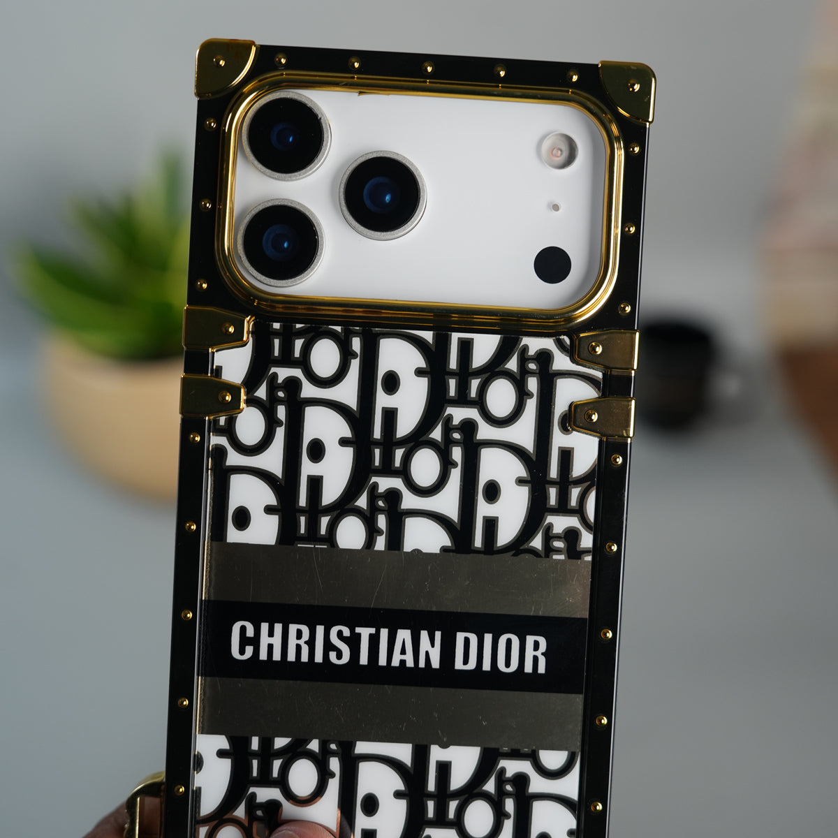 iPhone 17 Pro Max Luxury CD Trunk Case Cover With Chain