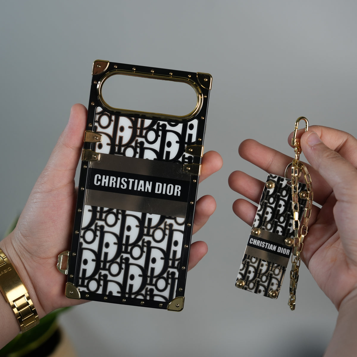 iPhone 17 Air Luxury CD Trunk Case Cover With Chain