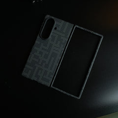 Pixel Geometric Woven Texture Slim Case For Samsung Galaxy Z fold 7