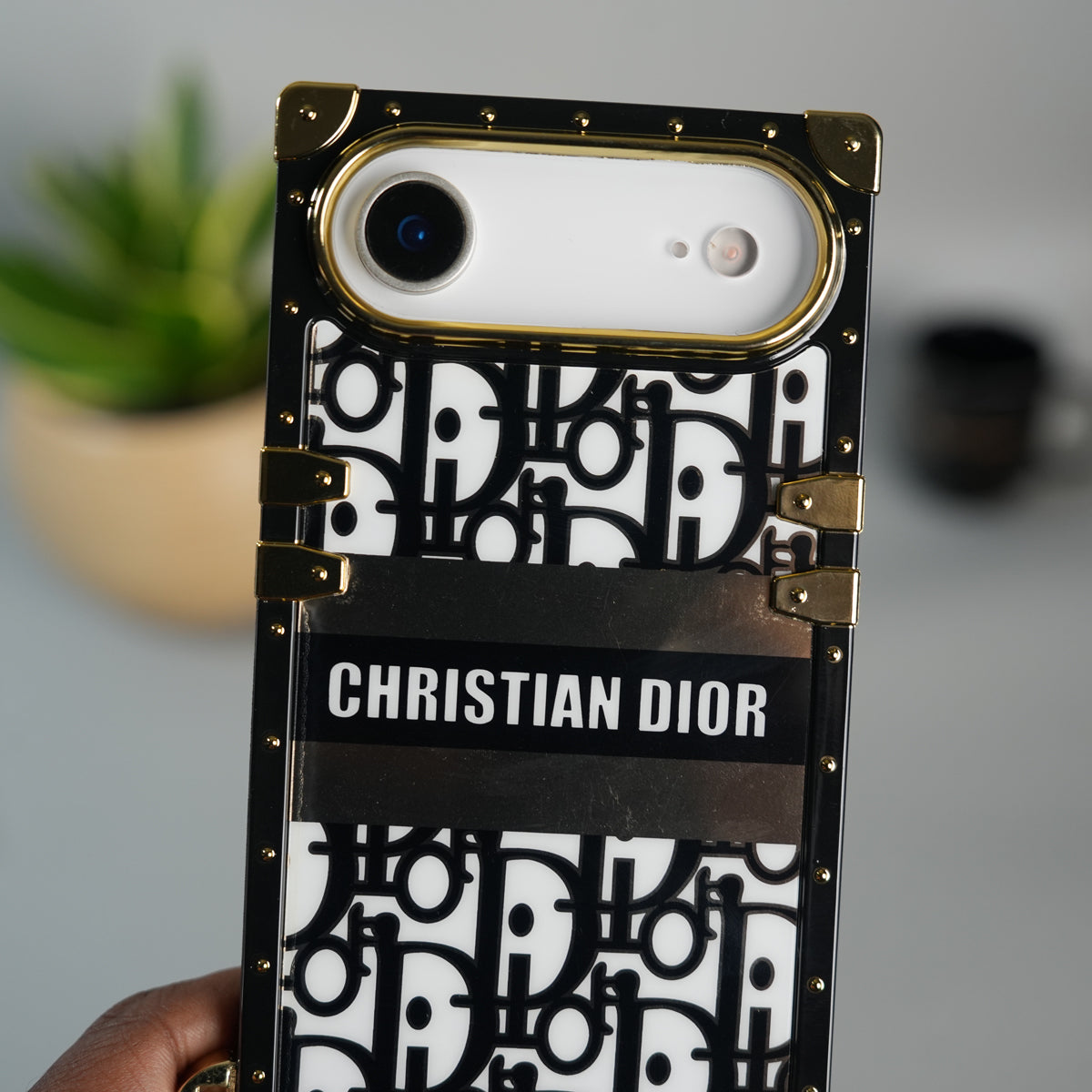 iPhone 17 Air Luxury CD Trunk Case Cover With Chain