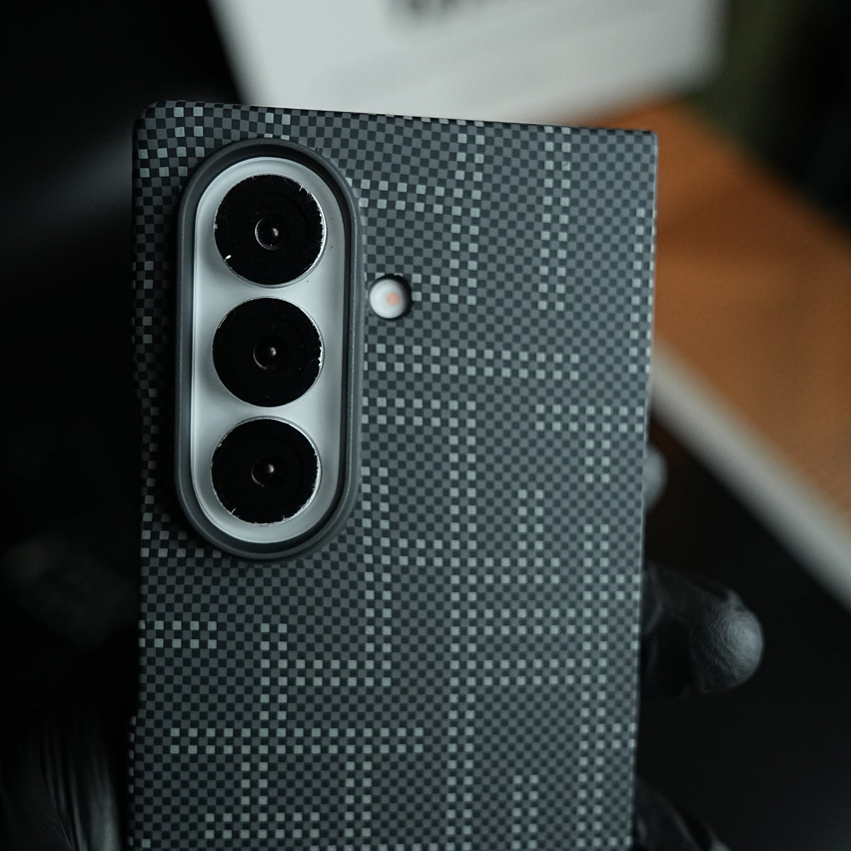 Pixel Geometric Woven Texture Slim Case For Samsung Galaxy Z fold 7