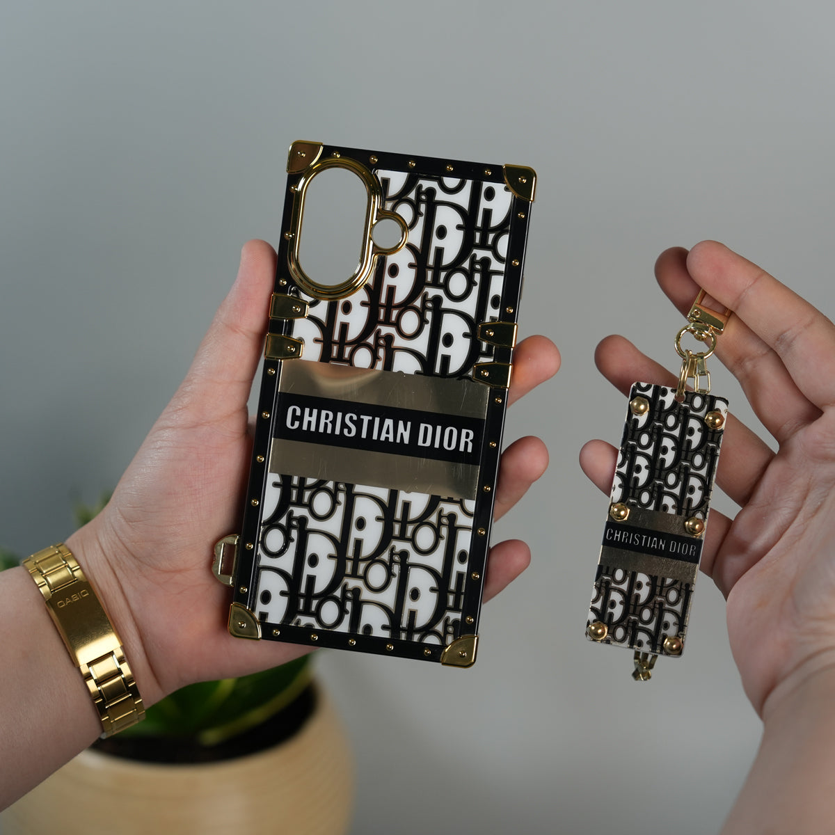 iPhone 17 Luxury CD Trunk Case Cover With Chain