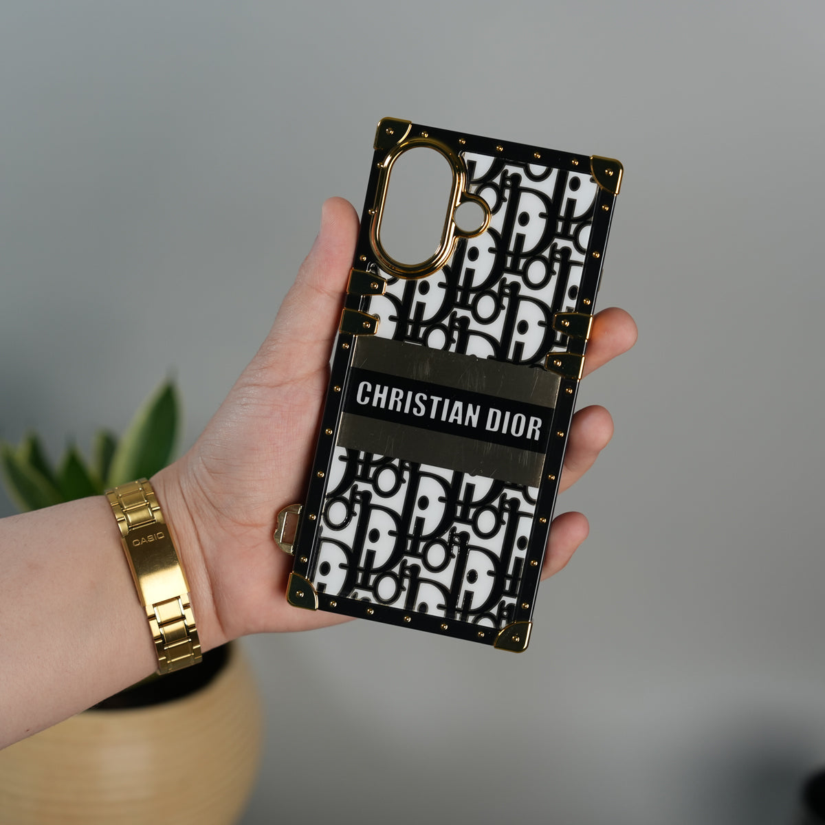 iPhone 17 Luxury CD Trunk Case Cover With Chain