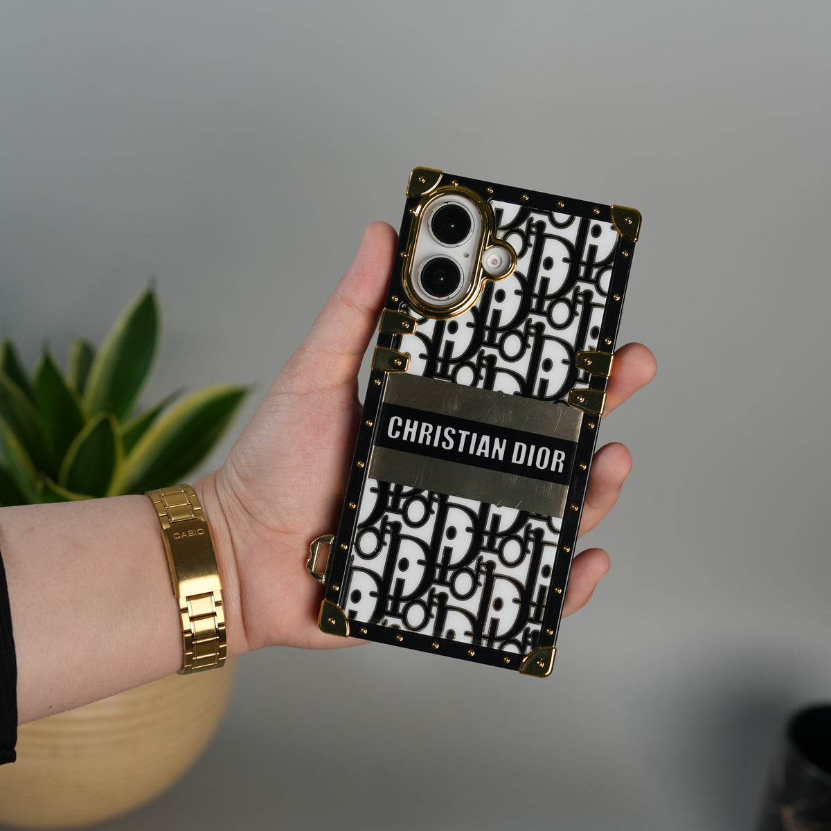 iPhone 17 Luxury CD Trunk Case Cover With Chain