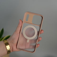 iPhone 17 Pro Frosted Case with MagSafe Metal Kickstand | Shockproof Matte Hybrid Cover