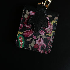 Floral Stitched Leather-Style Case for Galaxy Z Flip 7 | Detachable Chain Strap