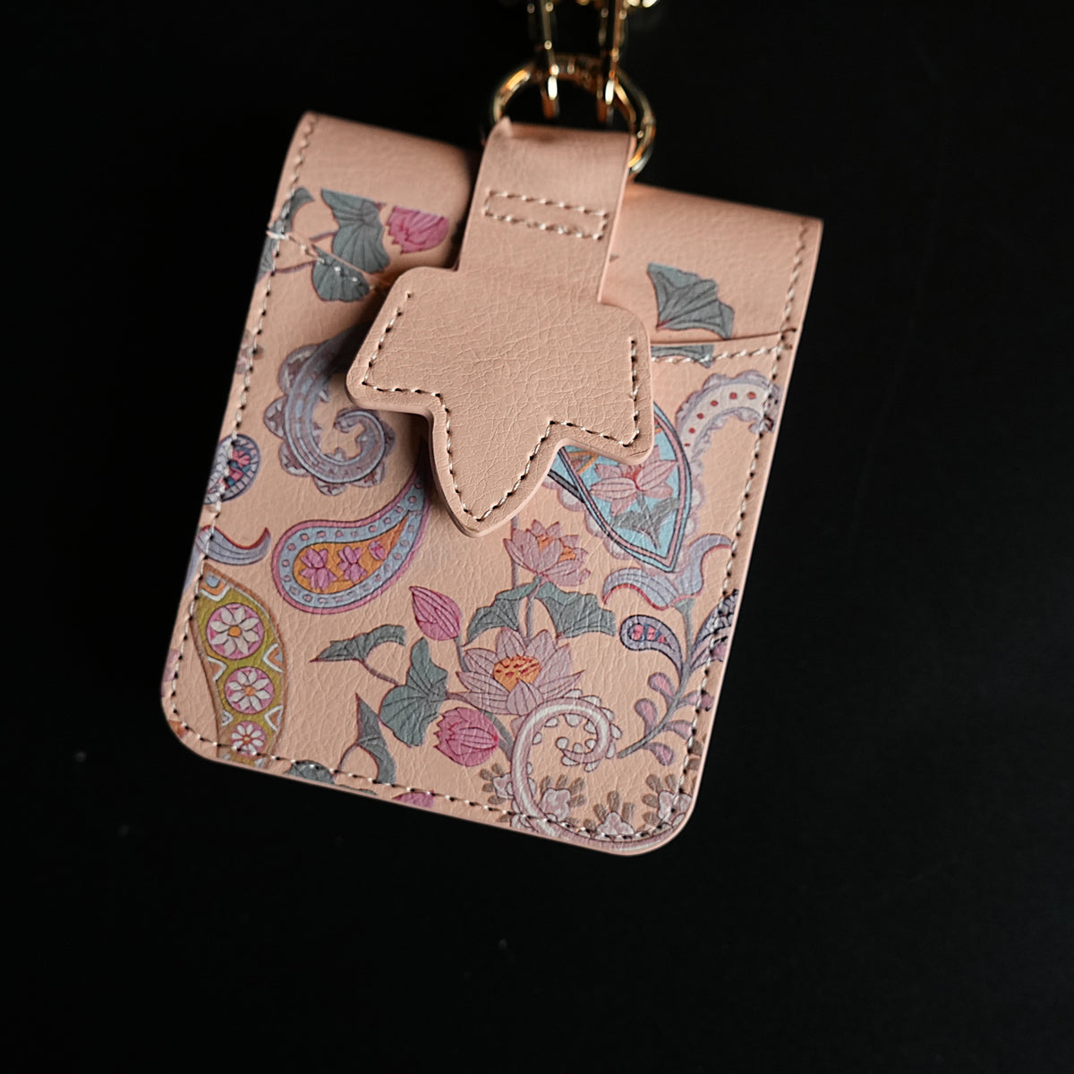Floral Stitched Leather-Style Case for Galaxy Z Flip 7 | Detachable Chain Strap