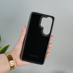 Galaxy S26 Ultra Leather Case | Classic Sude Chrome Middle Stitched Back Cover