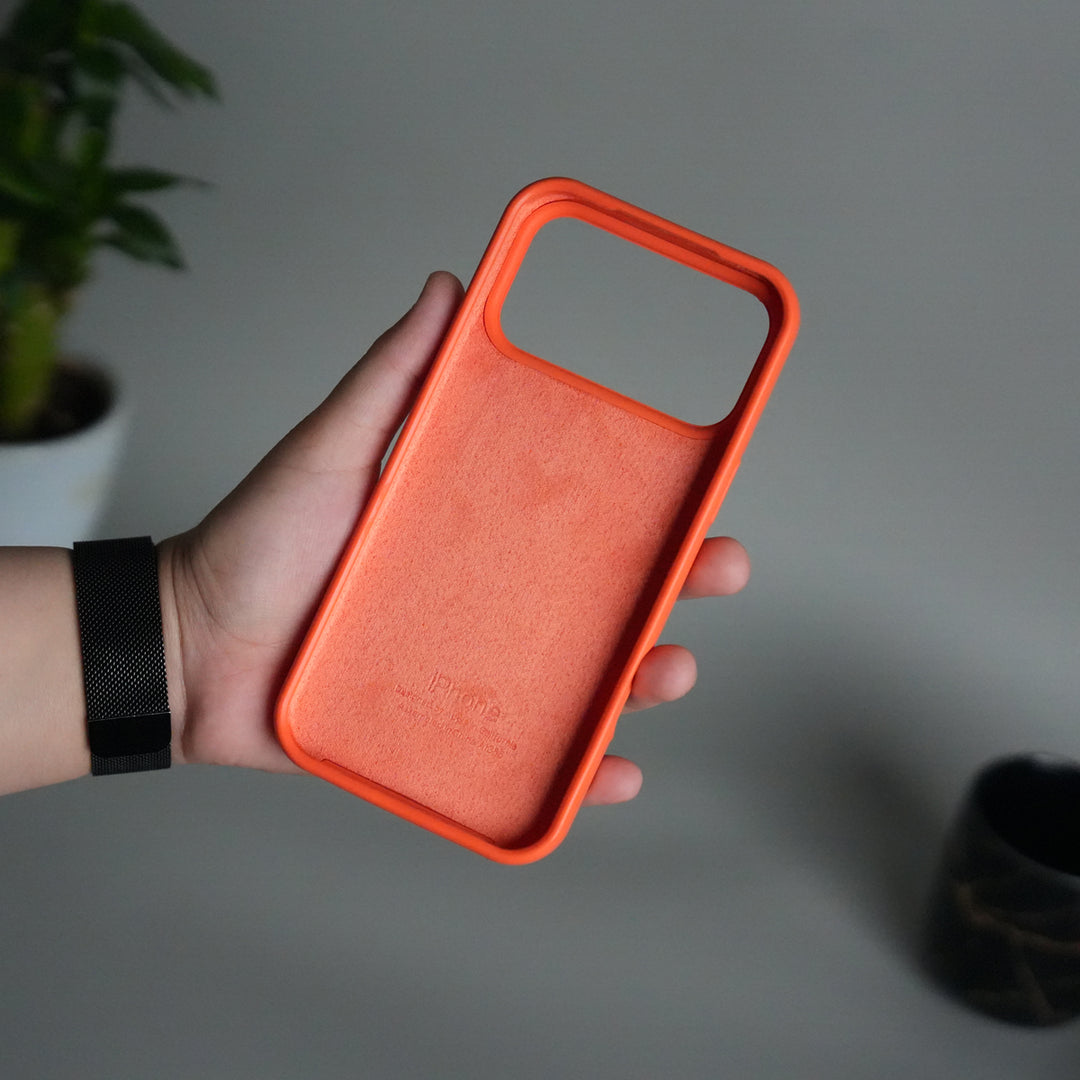 iPhone 17 Pro Liquid Silicone Case Cover (Orange)