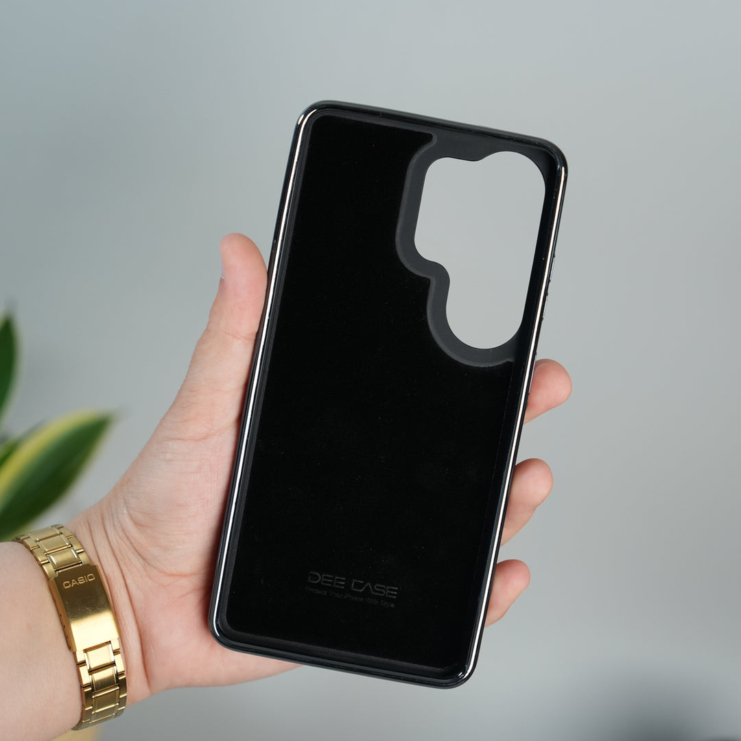 Galaxy S25 Ultra Leather Case | Classic Side Chrome Back Cover