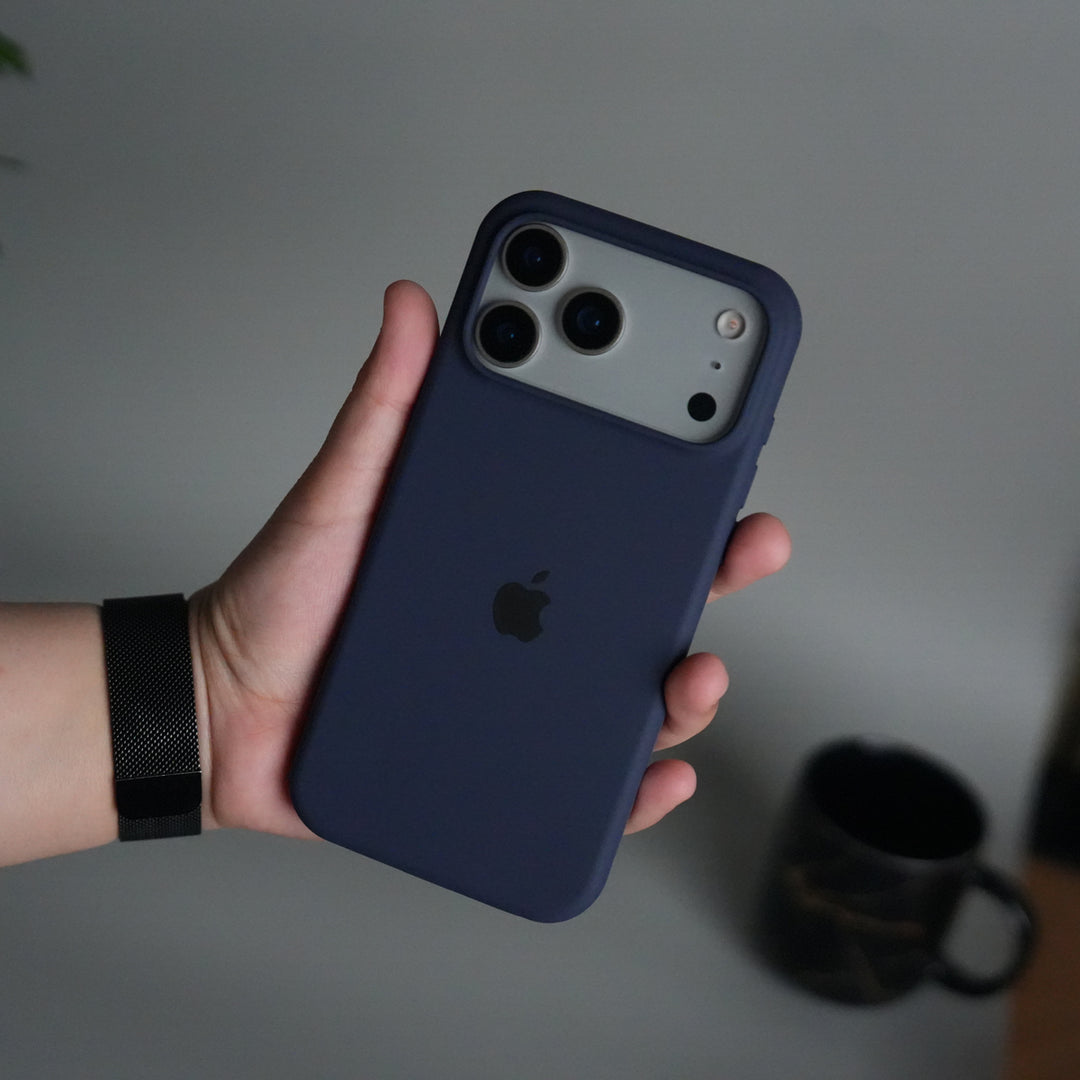 iPhone 17 Pro Liquid Silicone Case Cover (Dark Blue)