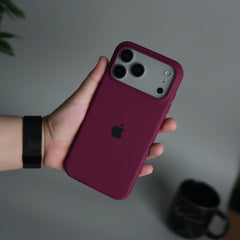 iPhone 17 Pro Max Liquid Silicone Case Cover (Plum)