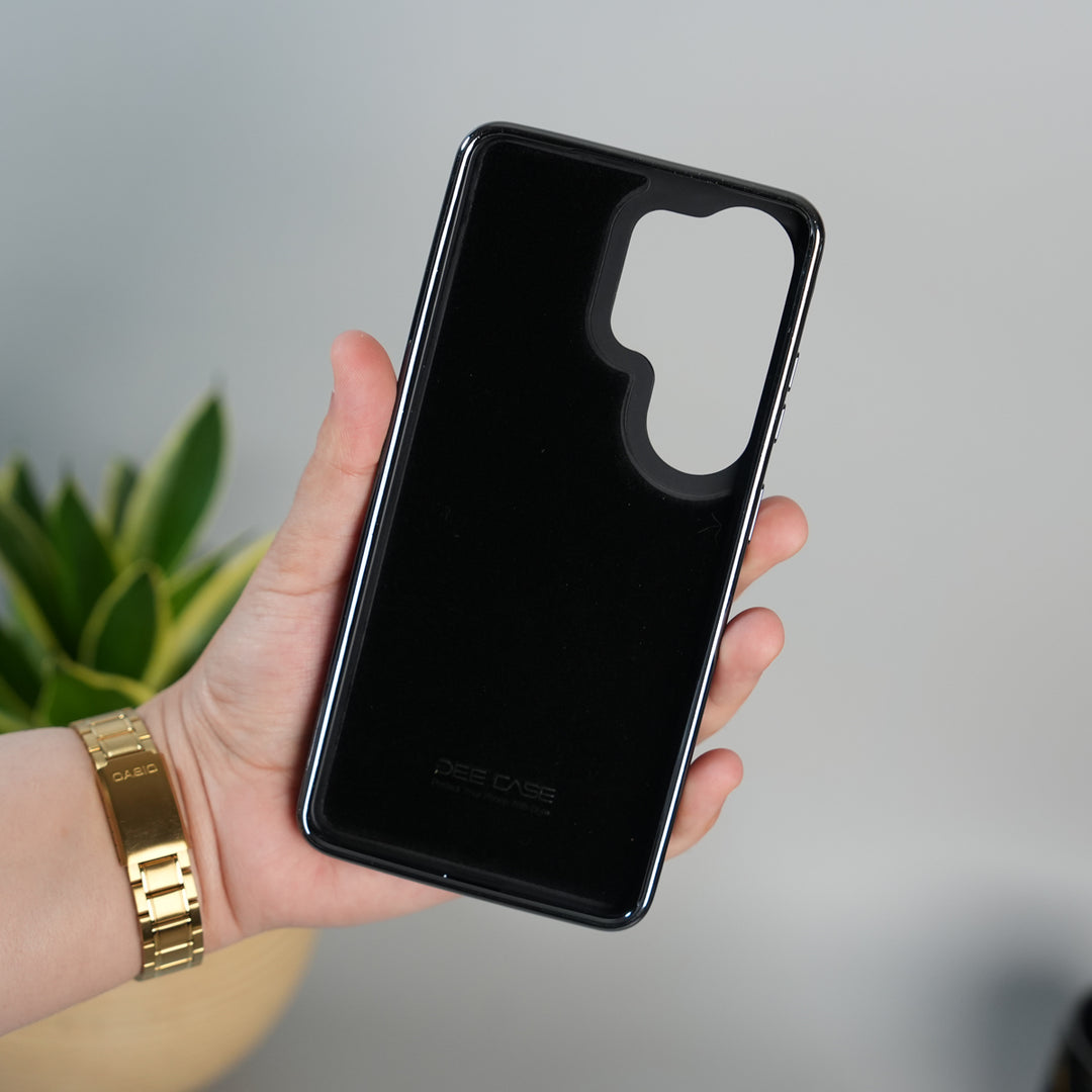 Galaxy S25 Ultra Leather Case | Classic Side Chrome Back Cover