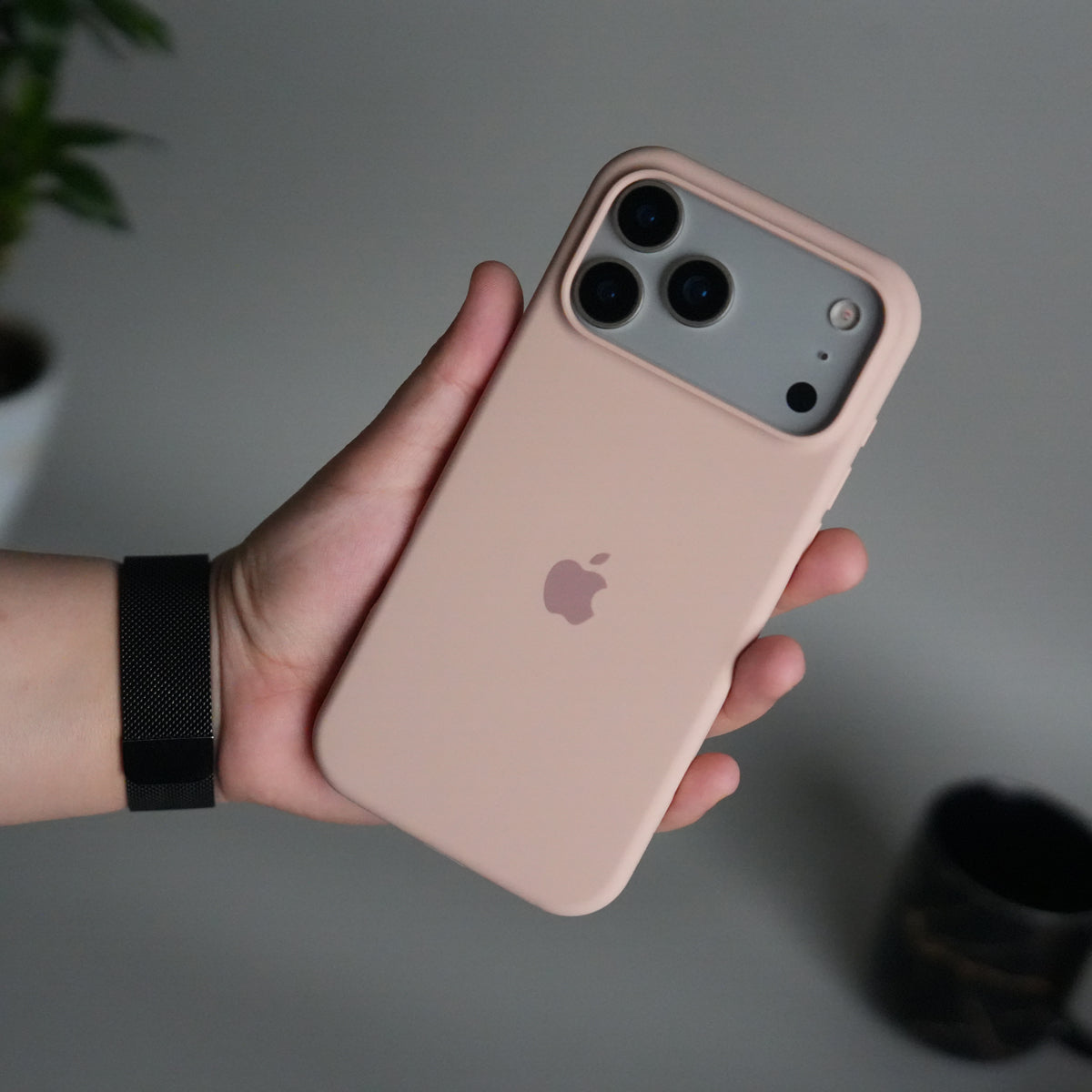 iPhone 17 Pro Liquid Silicone Case Cover (Blush Pink)