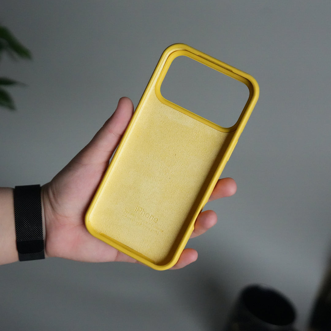 iPhone 17 Pro Liquid Silicone Case Cover (Yellow)