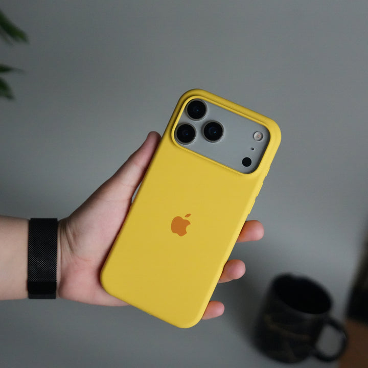 iPhone 17 Pro Liquid Silicone Case Cover (Yellow)