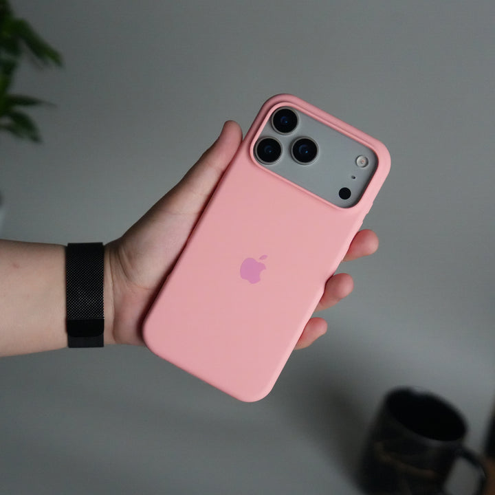 iPhone 17 Pro Liquid Silicone Case Cover (Rose Pink)