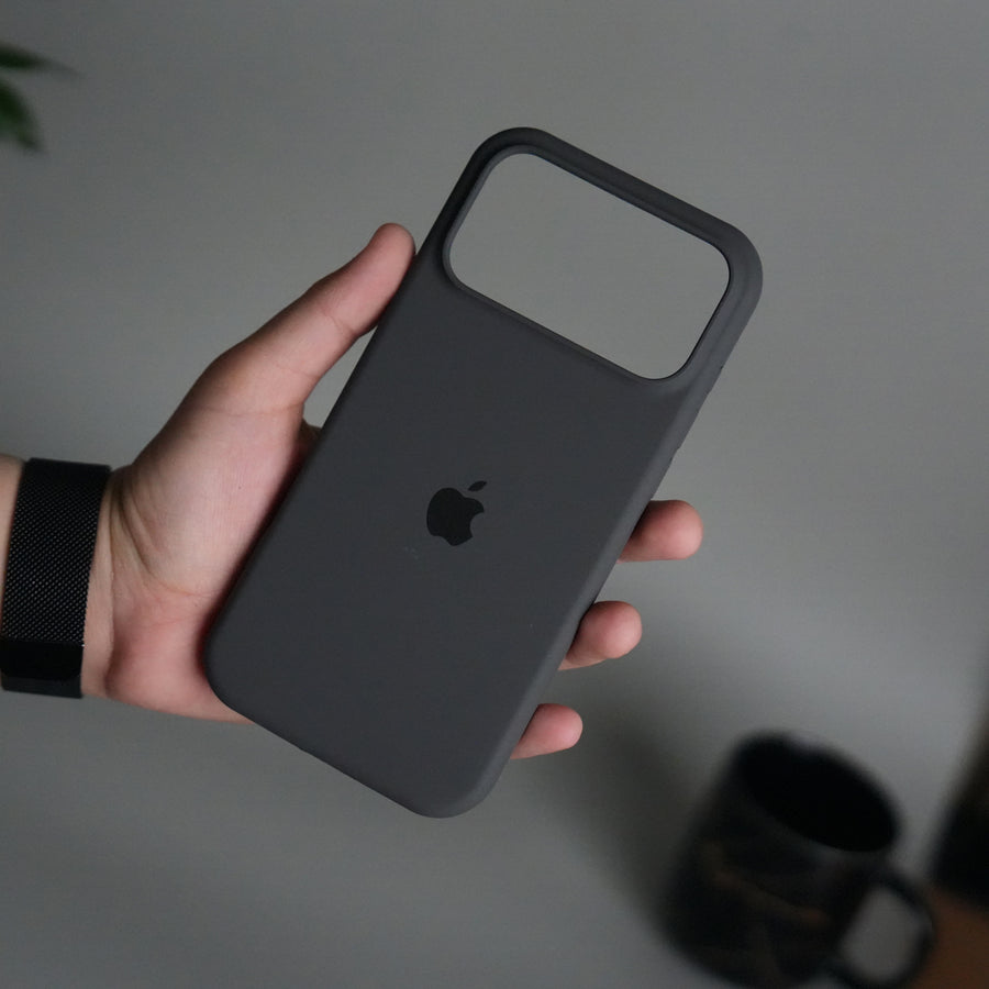 iPhone 17 Pro Max Liquid Silicone Case Cover (Dark Gray)