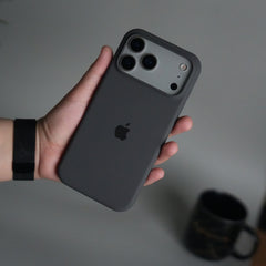 iPhone 17 Pro Max Liquid Silicone Case Cover (Dark Gray)