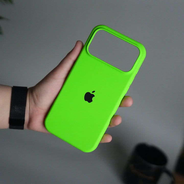 iPhone 17 Pro Liquid Silicone Case Cover | Neon Green