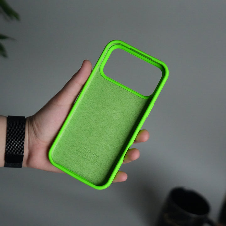 iPhone 17 Pro Liquid Silicone Case Cover | Neon Green