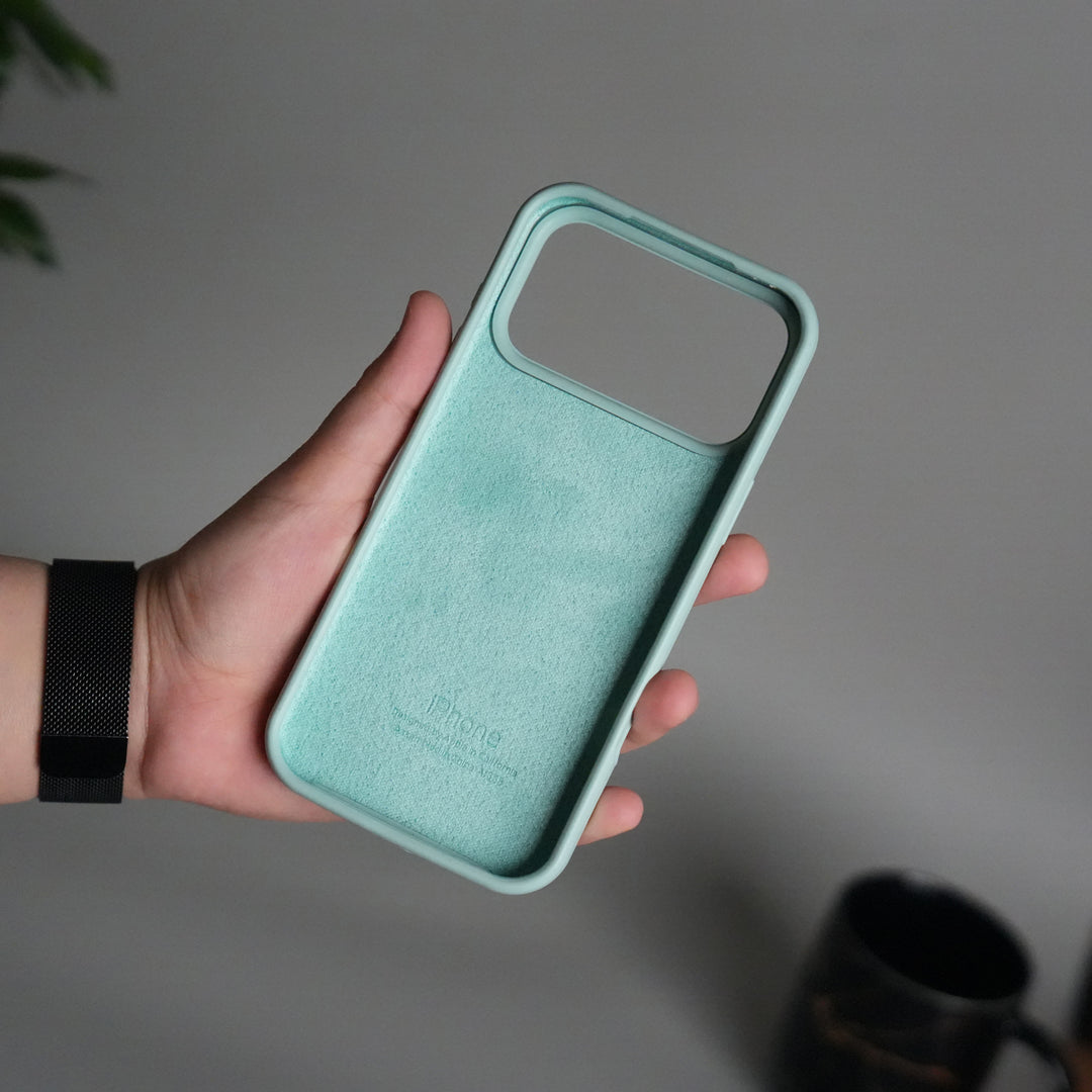 iPhone 17 Pro Liquid Silicone Case Cover (Mint Green)