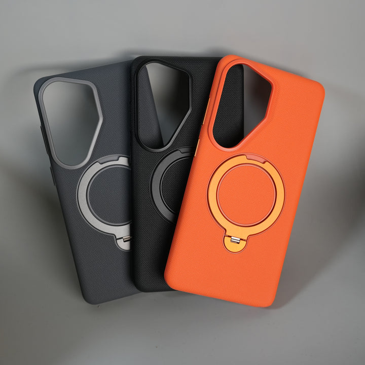 Galaxy S26 Ultra Dotted MS Ring Stand Case | Shockproof | Slim & Grip Design Cover