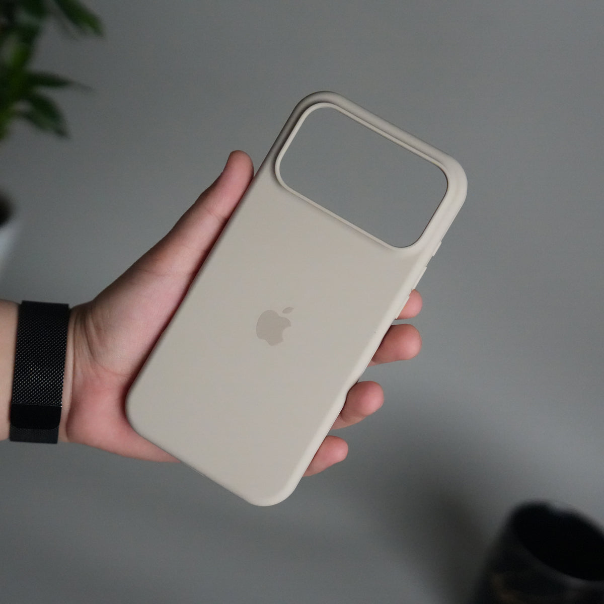 iPhone 17 Pro Max Liquid Silicone Case Cover (Beige)