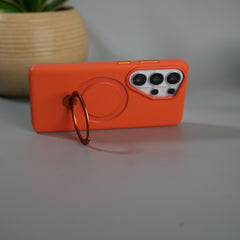Galaxy S26 Ultra Dotted MS Ring Stand Case | Shockproof | Slim & Grip Design Cover