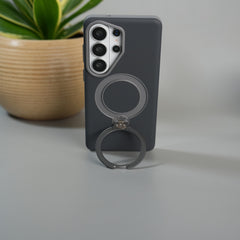 Galaxy S26 Ultra Dotted MS Ring Stand Case | Shockproof | Slim & Grip Design Cover