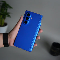 Galaxy Z Fold 7 S Pen Holder Case with Front Glass | Matte Finish Shockproof Hinge Protection Cover