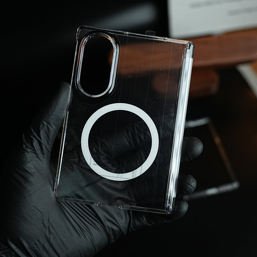 Crystal Clear Slim Protective Case for Galaxy Z Fold 8 | Ring Design