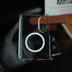 Crystal Clear Slim Protective Case for Galaxy Z Fold 8 | Ring Design