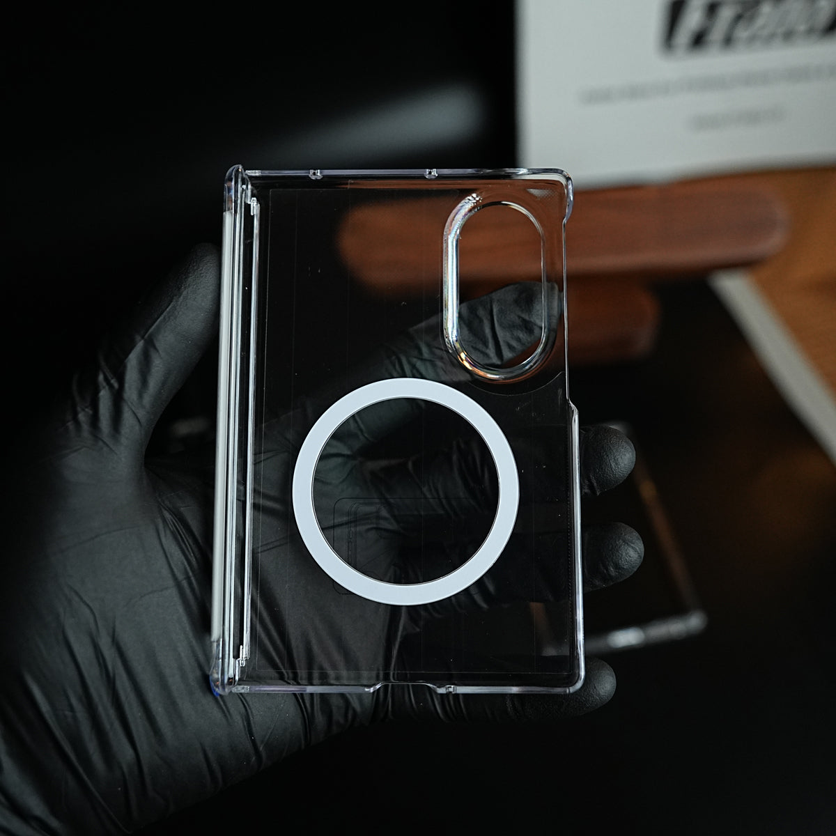 Crystal Clear Slim Protective Case for Galaxy Z Fold 8 | Ring Design