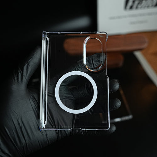 Crystal Clear Slim Protective Case for Galaxy Z Fold 8 | Ring Design