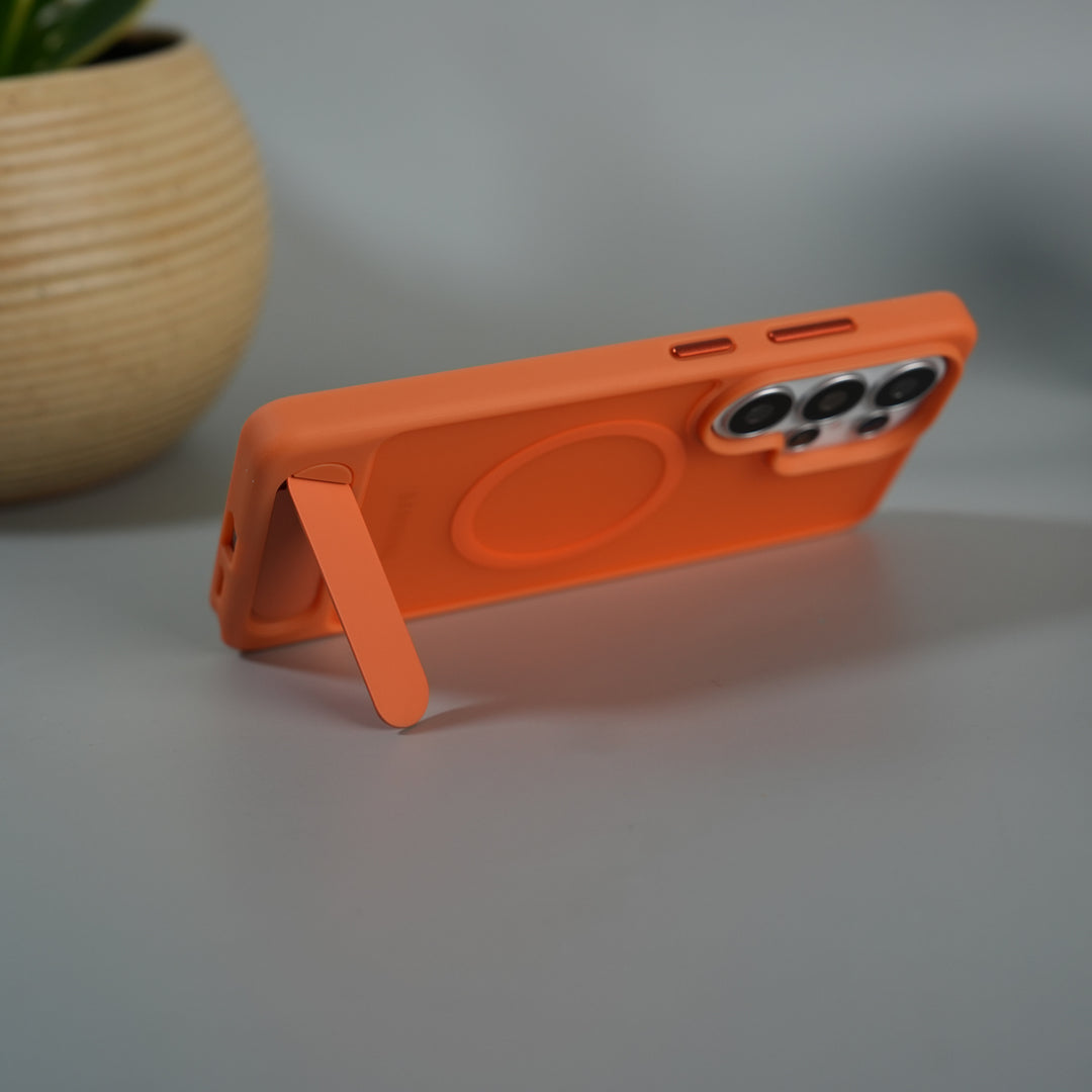 Galaxy S26 Ultra Matte Transparent MagSafe Kickstand Case | Shockproof & Clear Back Cover