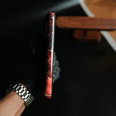 iPhone 17 Series Crimson Marble MagSafe Case Cover